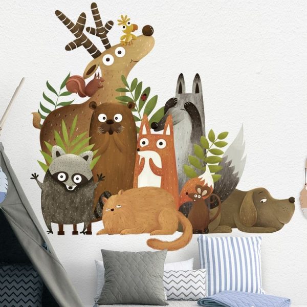 Creative Animal Cartoon Children Room Kindergarten Bedroom TV Baseboard Home Improvement Stickers Wall Decoration Stickers - Image 2