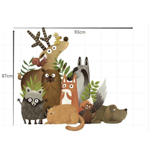 Creative Animal Cartoon Children Room Kindergarten Bedroom TV Baseboard Home Improvement Stickers Wall Decoration Stickers - Image 6