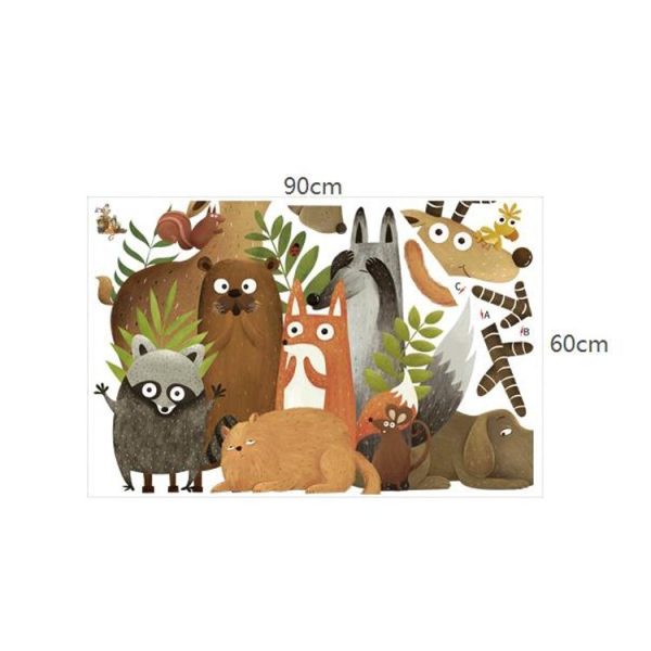 Creative Animal Cartoon Children Room Kindergarten Bedroom TV Baseboard Home Improvement Stickers Wall Decoration Stickers - Image 7