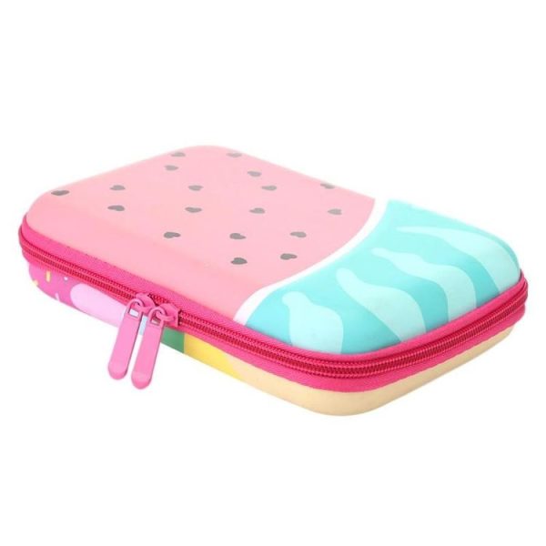 Cartoon Kids Cute Ice Cream Large Capacity Pencil Pen Bags Students EVA Pencil Case Random color - Image 2