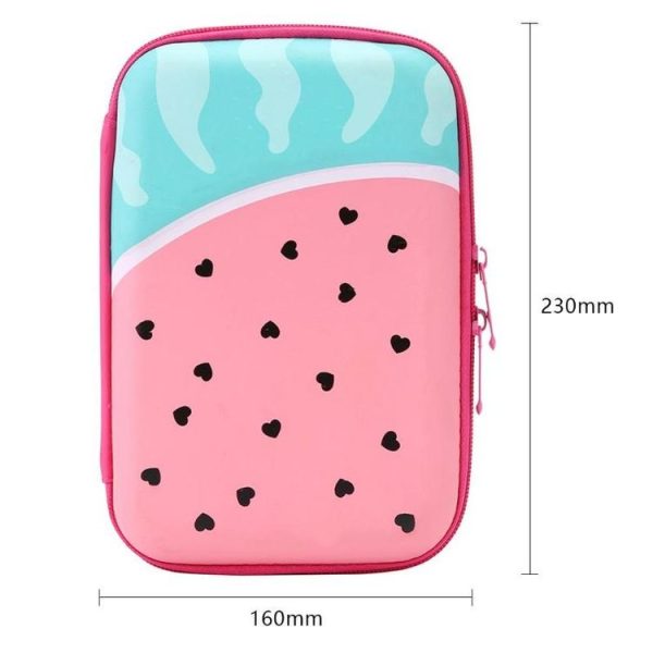Cartoon Kids Cute Ice Cream Large Capacity Pencil Pen Bags Students EVA Pencil Case Random color - Image 5