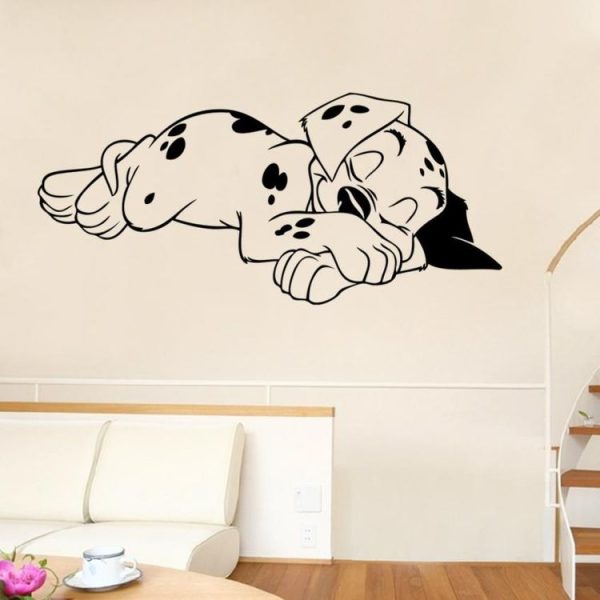 Sleepy Puppy Creative Home Bedroom Sofa Background Wall Sticker - Image 2
