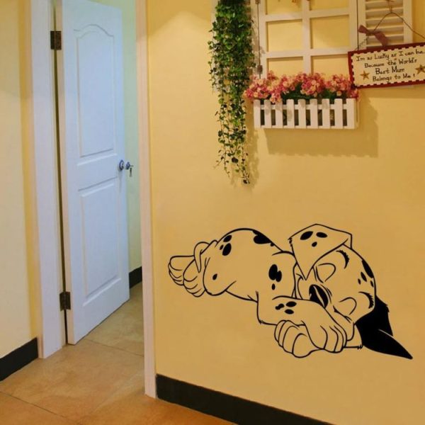 Sleepy Puppy Creative Home Bedroom Sofa Background Wall Sticker - Image 3