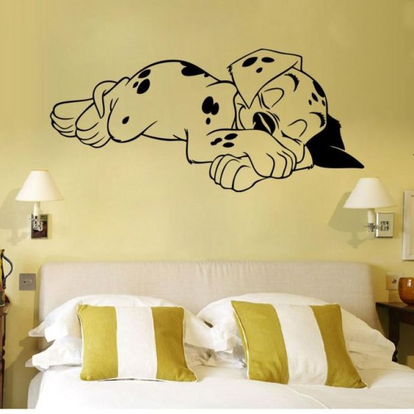Sleepy Puppy Creative Home Bedroom Sofa Background Wall Sticker - Image 5