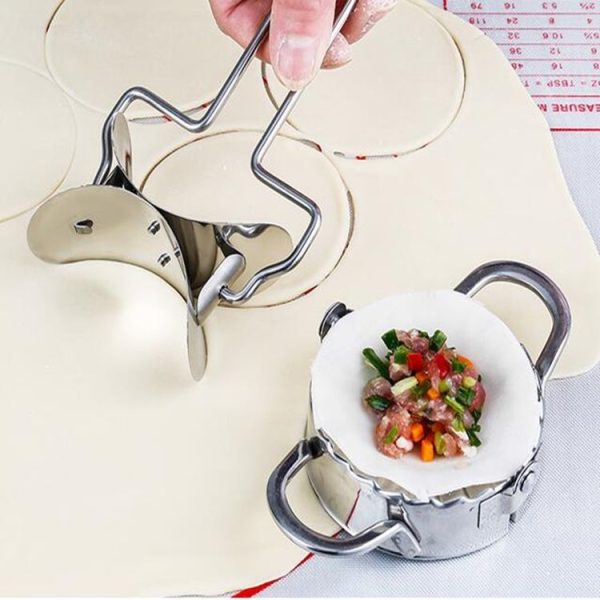 Stainless Steel Dumpling Maker Dough Cutter Dumpling Mould Kitchen Accessories Pastry Tools, Specification: 8.3 Dumplings Round Knife - Image 5