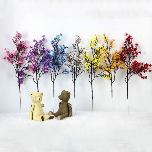 Simulation Starry Single Flower Home Decoration Bride Holding Flowers (White) - Image 4