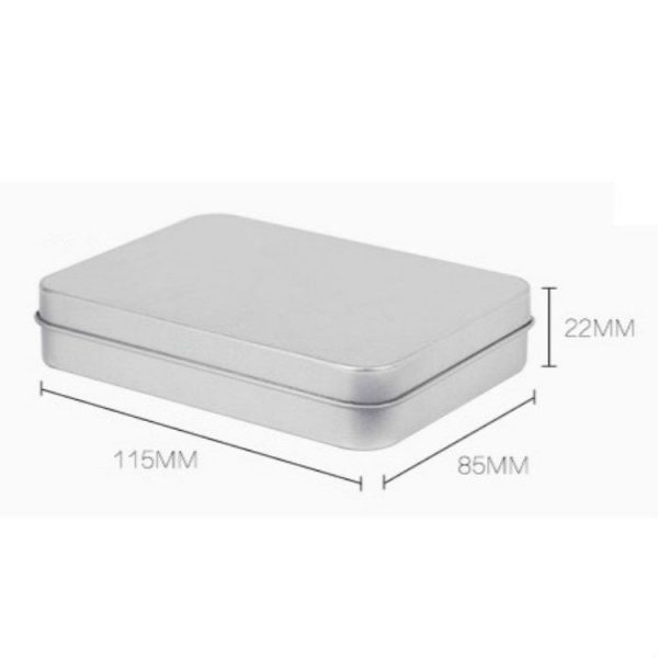 11.5x8.5x2.2cm Rectangular Metal Storage Box Tinplate Business Card Storage Box (Conjoined Flip) - Image 3