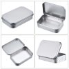 11.5x8.5x2.2cm Rectangular Metal Storage Box Tinplate Business Card Storage Box (Conjoined Flip) - Image 4
