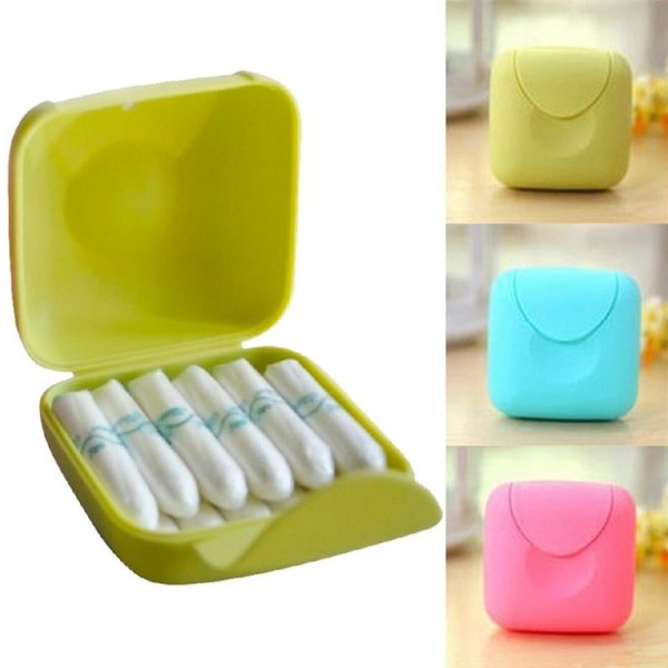 2 PCS Portable Women Tampons Storage Box, Random Color Size Delivery