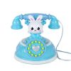 Children Retro Cartoon Telephone Early Education Story Machine Simulation Telephone Toy (Blue)