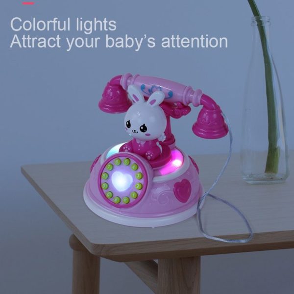Children Retro Cartoon Telephone Early Education Story Machine Simulation Telephone Toy (Blue) - Image 7