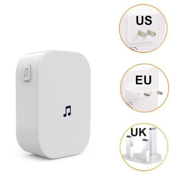 M2D Wireless WiFi Doorbell Jingle Machine Intelligent Doorbell Voice Intercom Bell, Plug Standard: EU Plug (White) - Image 2