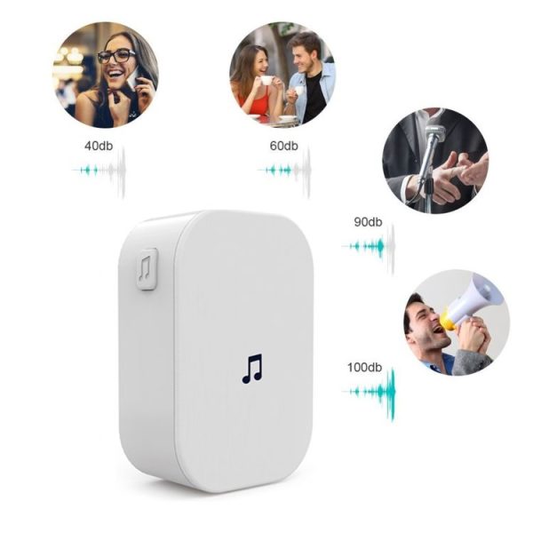 M2D Wireless WiFi Doorbell Jingle Machine Intelligent Doorbell Voice Intercom Bell, Plug Standard: EU Plug (White) - Image 5