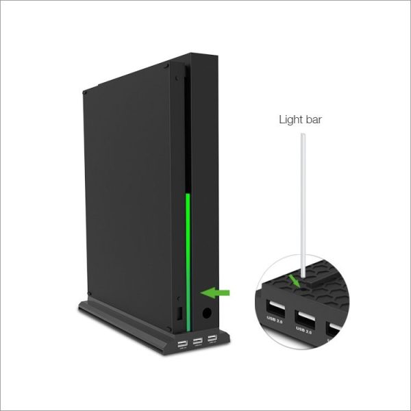 DOBE TYX-1768 Heat Dissipate Vertical Stand Base Cooling Dock Cooling Fan Bracket for Xbox One X Game Console - Image 2