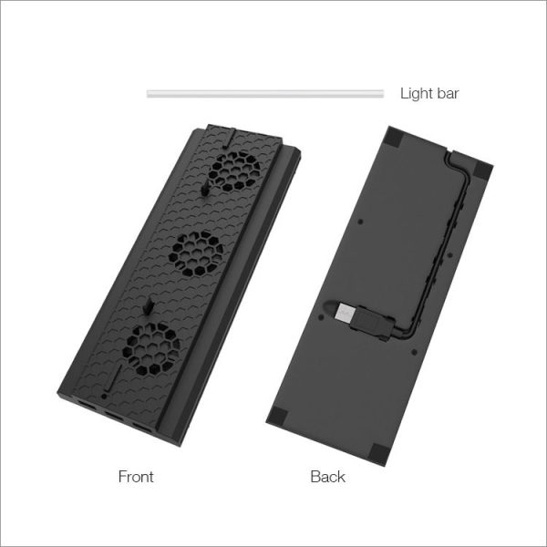 DOBE TYX-1768 Heat Dissipate Vertical Stand Base Cooling Dock Cooling Fan Bracket for Xbox One X Game Console - Image 3