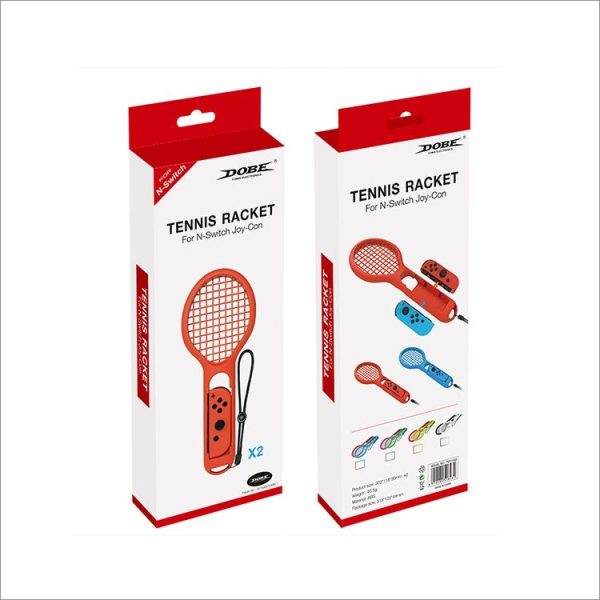 BODE Left and Right Small Handle Tennis Racket NS Game Grip Sports Game Handle TNS1843 for Switch (Red and blue) - Image 6