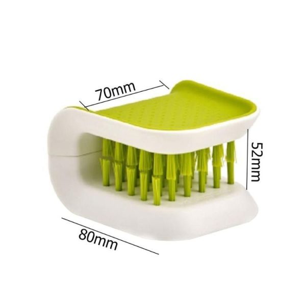 Portable Fork Spoon U Shaped Soft Double Sided Decontamination Brush Kitchen Helper - Image 3