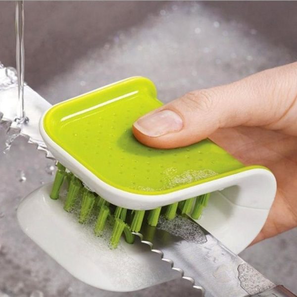 Portable Fork Spoon U Shaped Soft Double Sided Decontamination Brush Kitchen Helper - Image 5