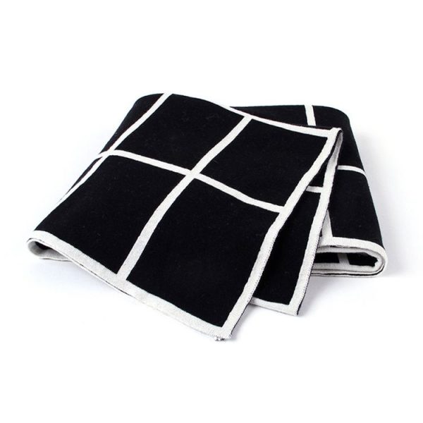 Soft Swaddle Wrap Blankets Newborn Sofa Bedding (Black) - Image 2