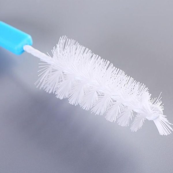 7PCS / Set Bottle Sponge Cleaning Brush Tools Straw Brush Set (Blue) - Image 5