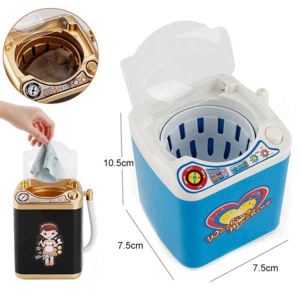 Mini Multifunction Kids Washing Machine Toy Beauty Sponge Brushes Washer (Pink) - Image 3