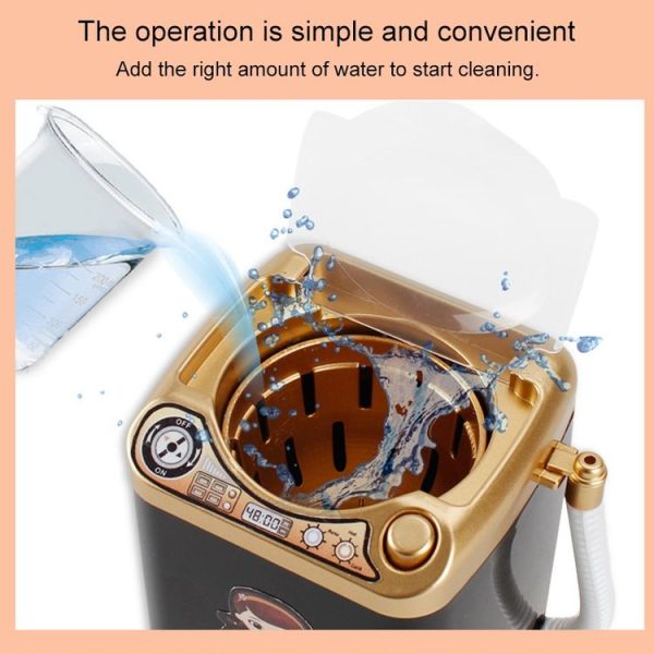Mini Multifunction Kids Washing Machine Toy Beauty Sponge Brushes Washer (Pink) - Image 4