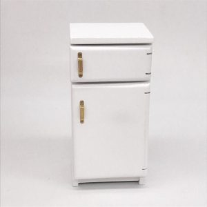 1: 12 Doll House Mini Kitchen Model Refrigerator (White)