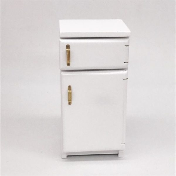 1: 12 Doll House Mini Kitchen Model Refrigerator (White)