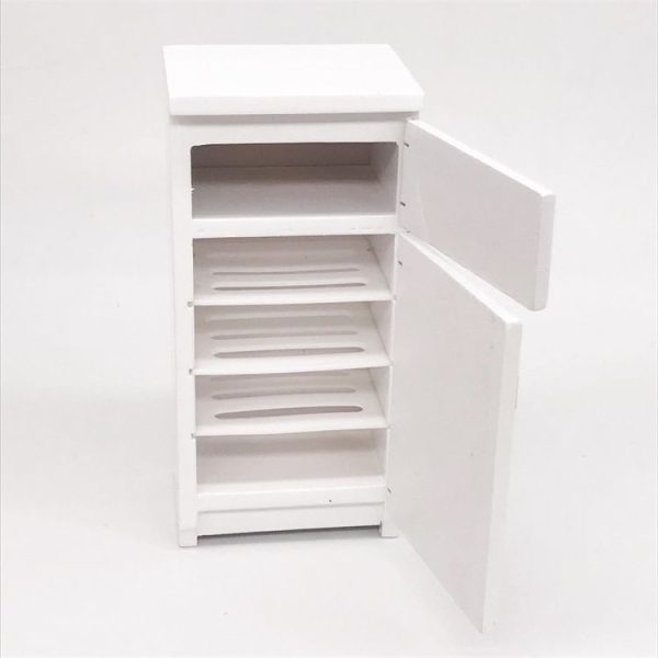 1: 12 Doll House Mini Kitchen Model Refrigerator (White) - Image 6