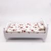 1: 12 Mini House Toy Simulation Bedroom White Single Bed (White) - Image 6