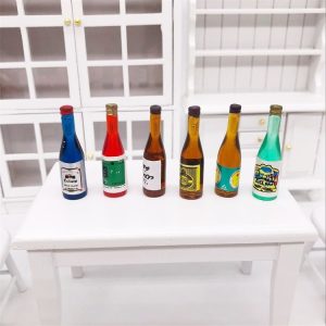 18 PCS / 3 Pack 1: 12 Mini Dollhouse Pocket Simulation Fruit Wine Drink Bottle Ornaments Model