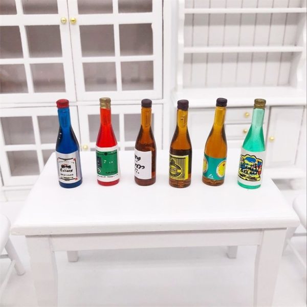 18 PCS / 3 Pack 1: 12 Mini Dollhouse Pocket Simulation Fruit Wine Drink Bottle Ornaments Model