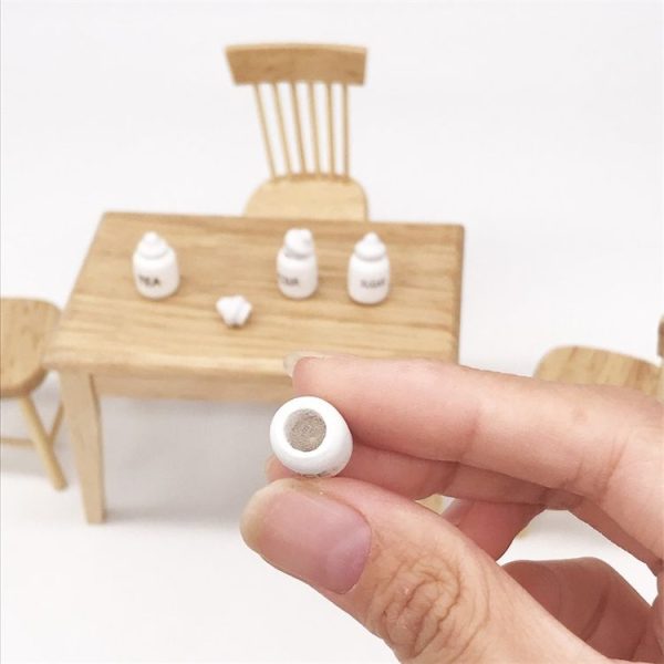 3 Sets 1: 12 Mini Doll House Dollhouse Miniatures Furniture Food Play Tea Salt Jar 4 PCS / Set - Image 4