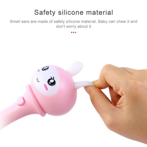 Baby Shaker Sand Hammer Toy Dynamic Rhythm Stick Baby Rattles Kids Musical Party Favor Musical Instrument Toys (Pink) - Image 4