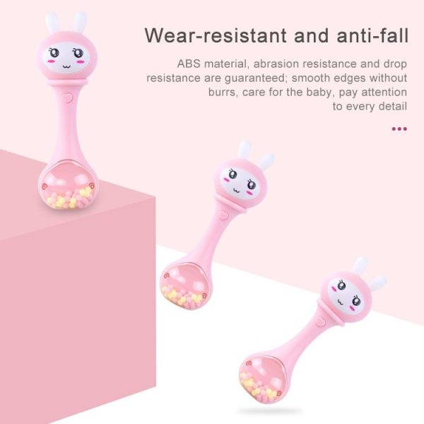 Baby Shaker Sand Hammer Toy Dynamic Rhythm Stick Baby Rattles Kids Musical Party Favor Musical Instrument Toys (Pink) - Image 9