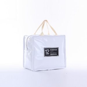 Portable Cold Insulation Portable Waterproof Lunch Box Bag (White)