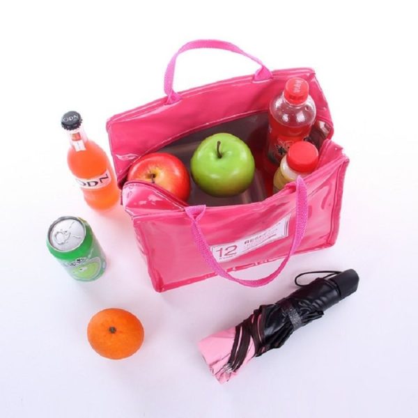 Portable Cold Insulation Portable Waterproof Lunch Box Bag (White) - Image 3