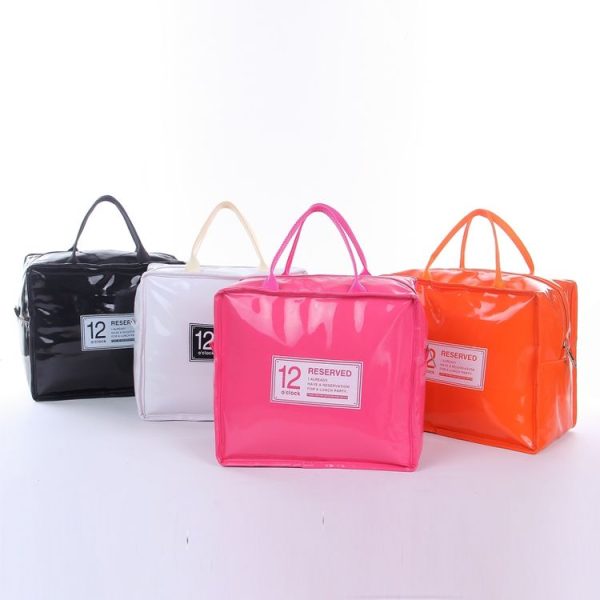 Portable Cold Insulation Portable Waterproof Lunch Box Bag (White) - Image 5