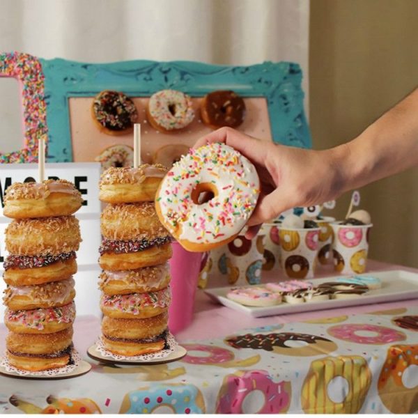 2 PCS Wedding Birthday Party Donut Display Stand Party Dress - Image 3