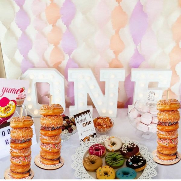 2 PCS Wedding Birthday Party Donut Display Stand Party Dress - Image 4