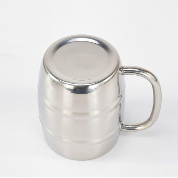 Stainless Steel Beer Cup Mugs Outdoor Camping Western Tea Coffee Cup Insulated Portable Water Cup Drinkware with Handle - Image 2