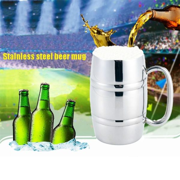 Stainless Steel Beer Cup Mugs Outdoor Camping Western Tea Coffee Cup Insulated Portable Water Cup Drinkware with Handle - Image 5