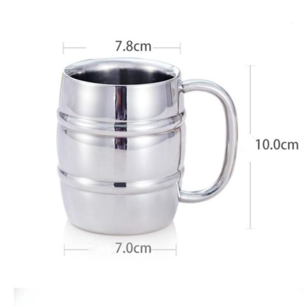 Stainless Steel Beer Cup Mugs Outdoor Camping Western Tea Coffee Cup Insulated Portable Water Cup Drinkware with Handle - Image 7