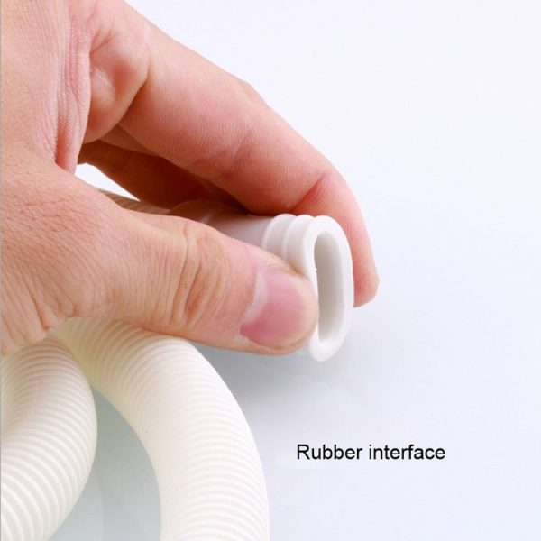 18mm Diameter Plastic Drain Pipe Water Outlet Extension Hose with Clamp for Semi-automatic Washing Machine / Air Conditioner, Size: 1m Length - Image 3