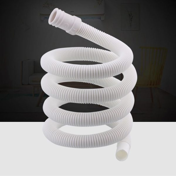 18mm Diameter Plastic Drain Pipe Water Outlet Extension Hose with Clamp for Semi-automatic Washing Machine / Air Conditioner, Size: 2m Length