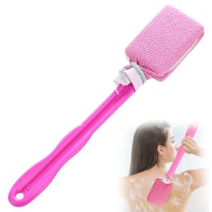 Long Handle Hanging Skin Massage Rubbing Body Exfoliation Brushes (Pink)
