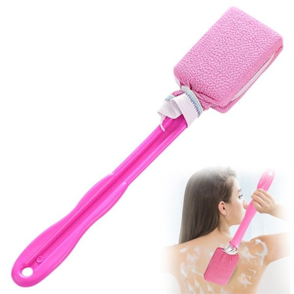 Long Handle Hanging Skin Massage Rubbing Body Exfoliation Brushes (Pink)