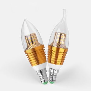 5W 12W E14 Small Screw Crystal Chandelier Energy-Saving Lamp, Random Style Delivery (Warm Light)
