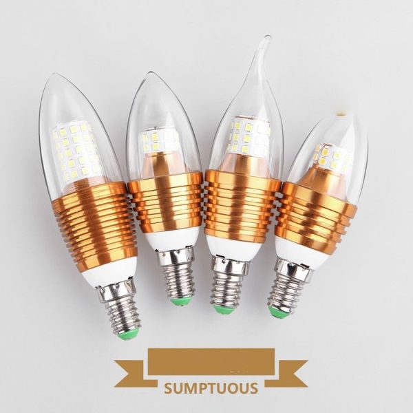 5W 12W E14 Small Screw Crystal Chandelier Energy-Saving Lamp, Random Style Delivery (Warm Light) - Image 4