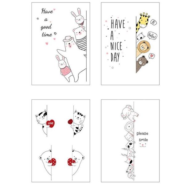 Cartoon Animal Window Matte Bathroom Transparent Opaque Bathroom Door Cellophane Film Anti-slip Stickers, Size: 45x60cm (Gather togetherA) - Image 3